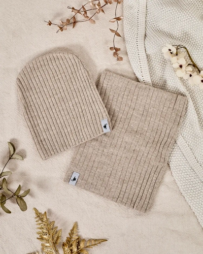 Set de iarnă universal Royalfashion - căciulă cu guler