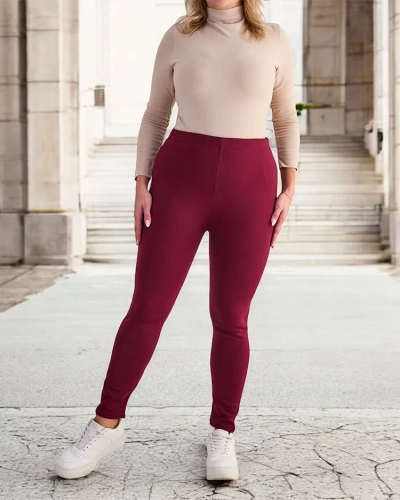 Royalfashion Pantaloni treggings izolați pentru femei PLUS SIZE