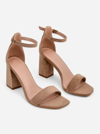 Sandale ecologice din suede pentru femei Royalfashion Qwadrat