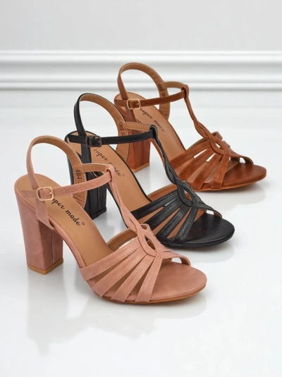 Royalfashion Sandale cu toc gros pentru femei Daffi Elegance