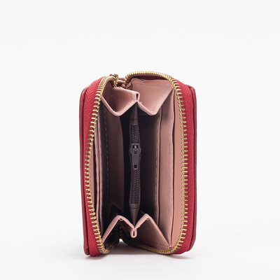 Portofel mic pentru dama maro cu breloc - Accesorii