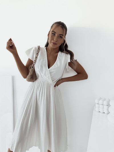 Royalfashion Rochie midi plisată de damă