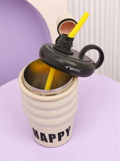 Royalfashion Cana Termică cu Cric Happy Cup