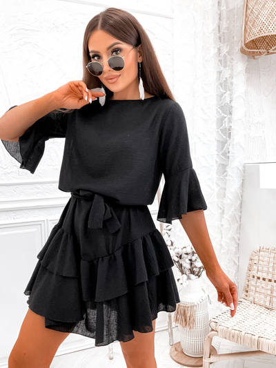 Royalfashion Rochie mini pentru femei din in