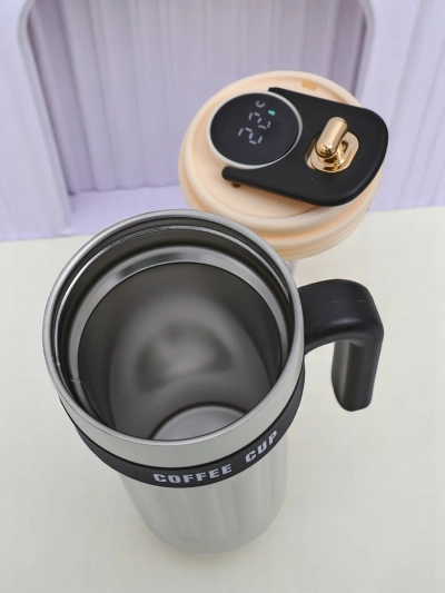 Royalfashion Cana termică cu cioc și senzor de temperatură Cana de cafea