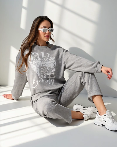 Royalfashion Set de viscoză pentru femei cu imprimeu