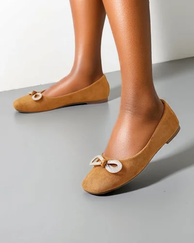 Royalfashion Pantofi ballerini pentru femei cu fundiță Cocar