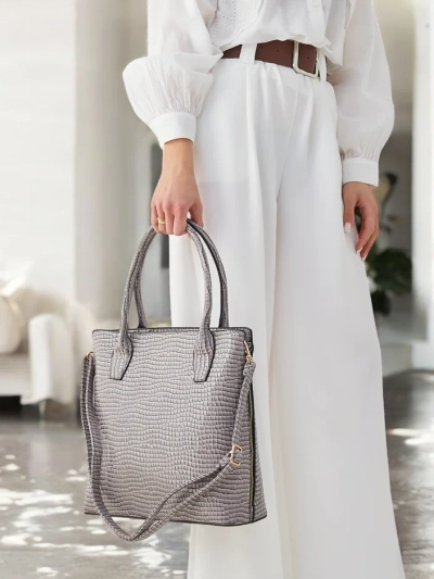Royalfashion poșetă lacuită pentru femei cu embosare