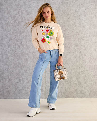 Royalfashion Hanorac cu imprimeu subțire din bumbac pentru femei