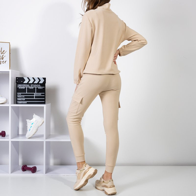 Set sport de femei bej - Îmbrăcăminte
