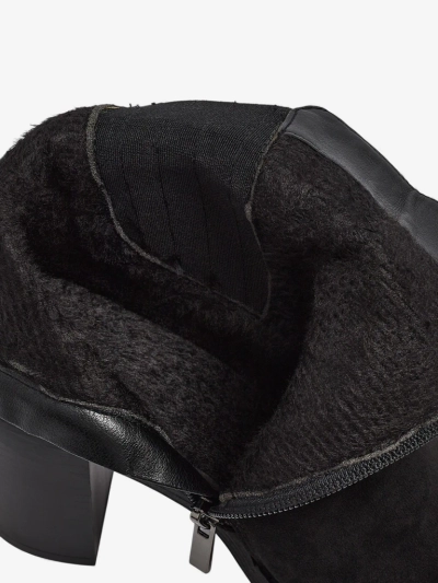 Botine de damă Anell din piele ecologică întoarsă cu toc gros