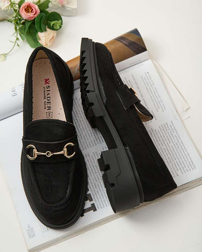 Royalfashion Mocasini de damă traforați cu lanț Imerila
