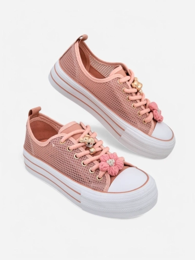 Royalfashion Sneakers perforate pentru femei cu embellismente Osdo