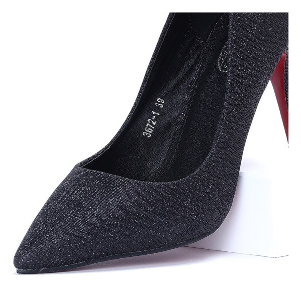 Czarne czółenka na szpilce Odetta - Obuwie