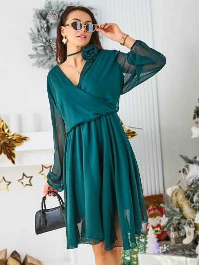 Royalfashion Rochie clasică pentru femei până la genunchi