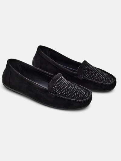 Mocasi femeie Royalfashion cu strasuri Ezuess
