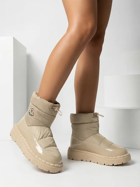 Royalfashion Cizme de zăpadă slip-on pentru femei de culoare maro deschis Ireda