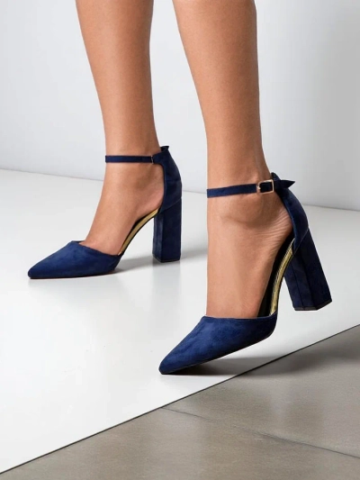 Royalfashion Pantofi cu toc din suede ecologic pentru femei Calde
