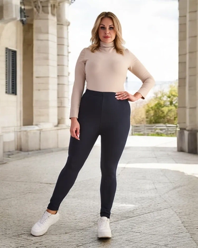 Royalfashion Pantaloni treggings izolate pentru femei PLUS SIZE