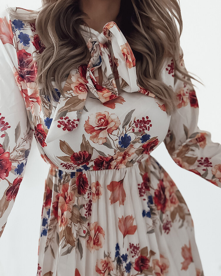 Royalfashion Rochie mini cu motive florale pentru femei