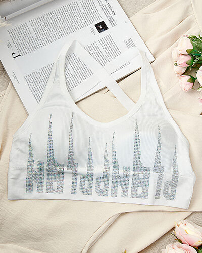 Royalfashion Sutien sport pentru femei cu zirconii