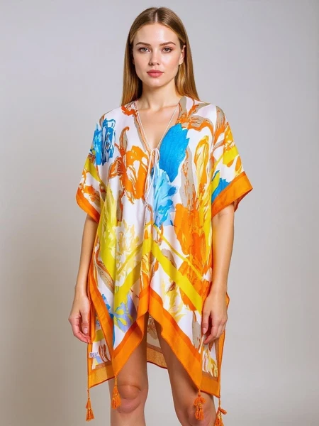 Pareo de vară Royalfashion AURELIA - rochie multicoloră până la genunchi