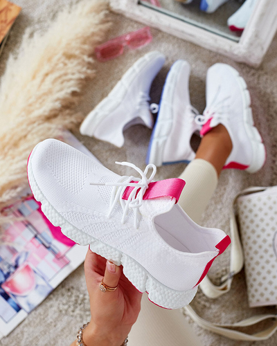 Pantofi sport dama alb si roz Baym - Incaltaminte