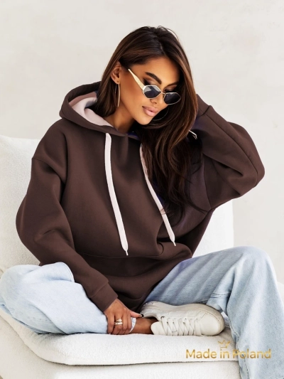 Royalfashion Bluza de damă cu glugă oversize