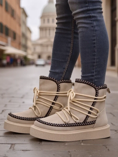 Botine de zăpadă pentru femei Royalfashion cu șireturi Stozi