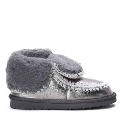 Srebrne śniegowce Emeraude- Obuwie