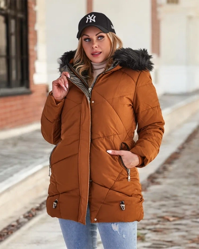 Royalfashion Jachetă de iarnă pentru femei maro