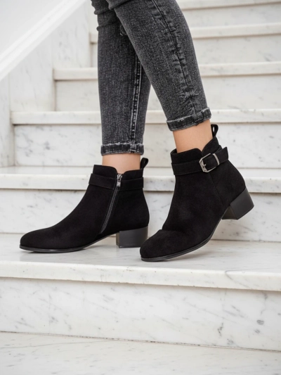 Botine Elegante Nero din Piele Ecologică