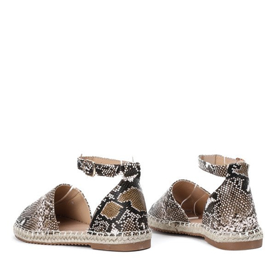 Espadryle a'la skóra węża z wycięciem Royal - Obuwie