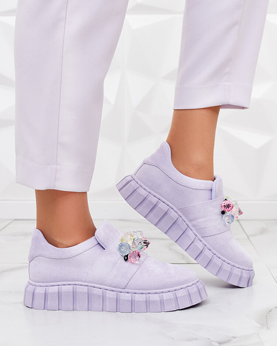 Royalfashion Pantofi sport cu pietre colorate Resinello