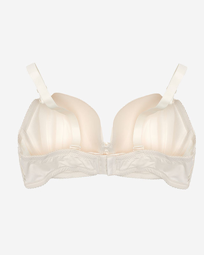 Sutien de damă uni bej cu dantelă - Lenjerie intimă