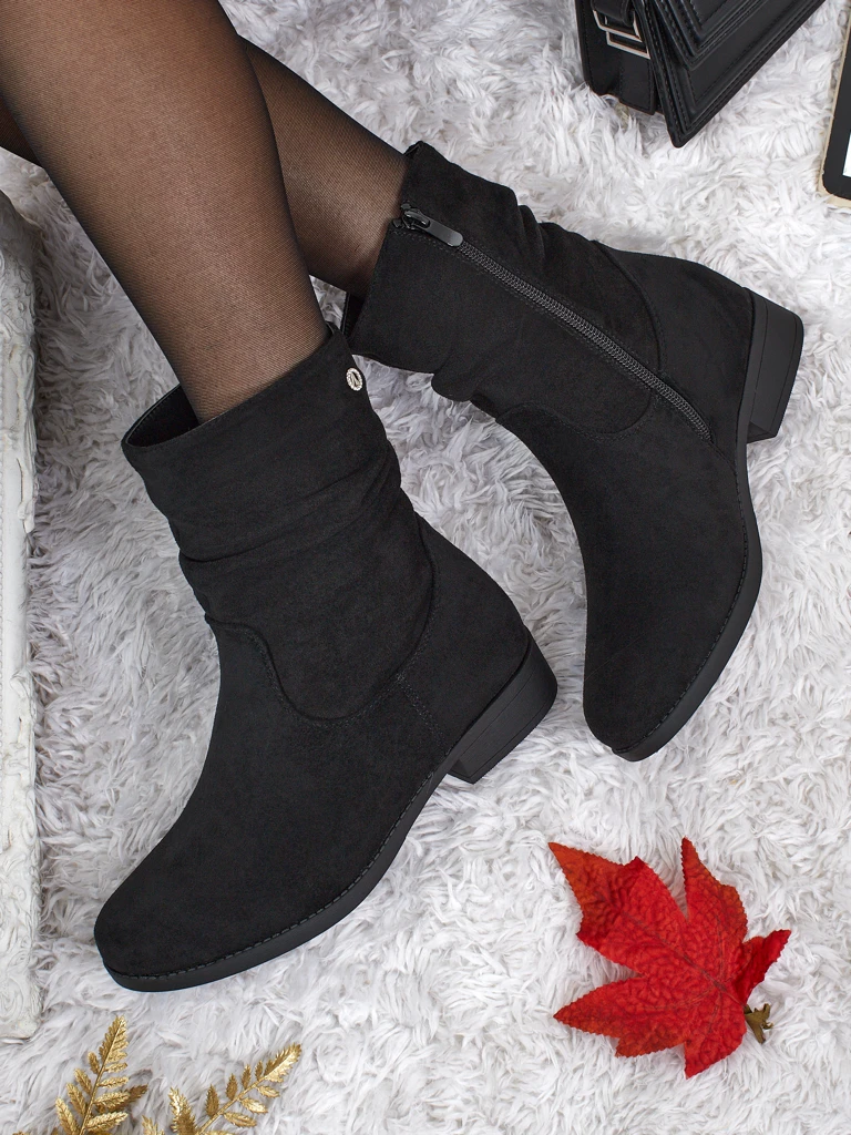 Botine de damă din piele ecologică intoarsă Norvia