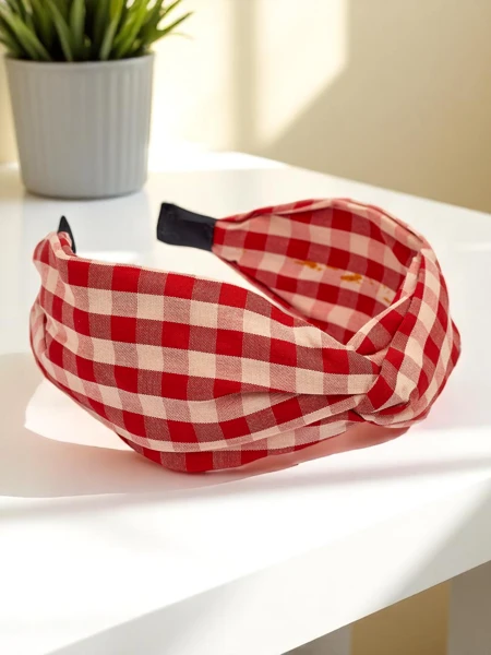 Royalfashion Bentiță de păr în carouri Claras