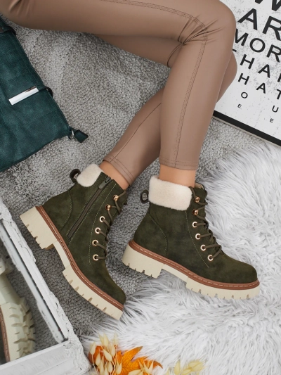 Botine traper de damă cu blană Tessara