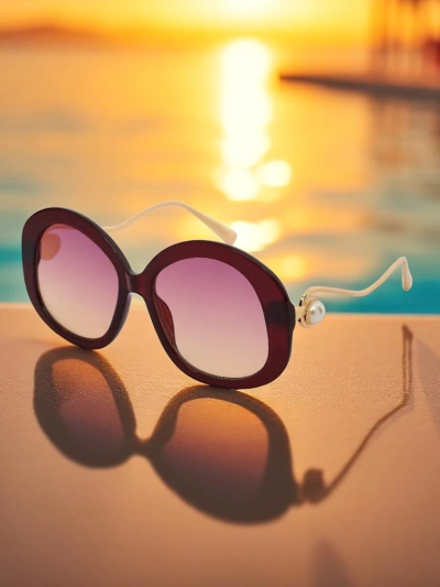 Royalfashion Ochelari de soare cu brațe decorative Glam Shine