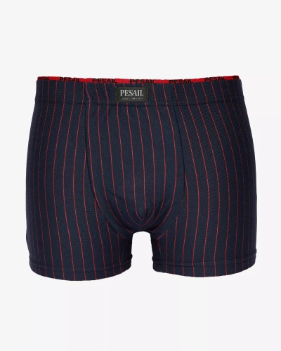Royalfashion Boxeri pentru bărbați albastru marin cu dungi roșii