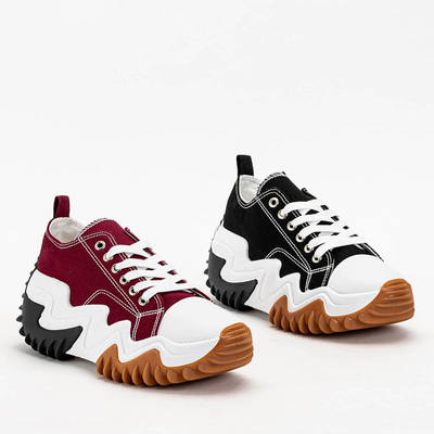 Pantofi sport de dama visiniu a'la adidasi Wenova - Incaltaminte