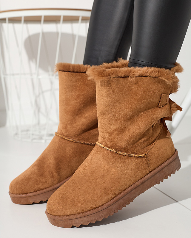 Botine de dama camel Izzuni- Incaltaminte