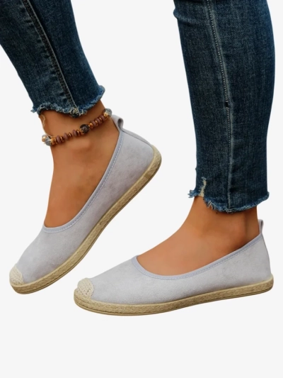 Espadrile ecologice din suede pentru femei Royalfashion Aroles