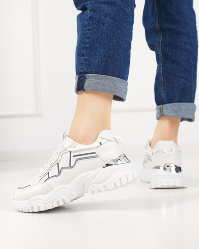OUTLET Pantofi sport albi de dama Tensii Jenirso - Incaltaminte