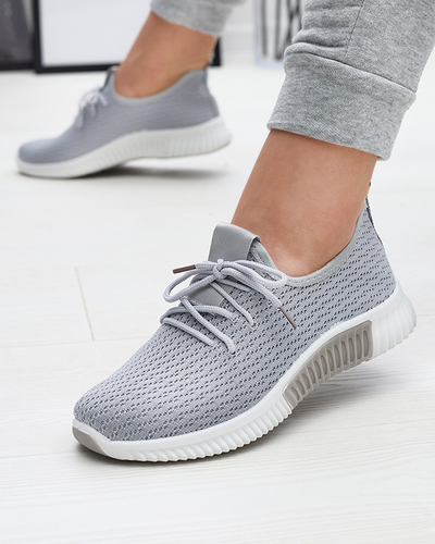 Pantofi sport din material textil pentru femei gri Vobbu- Footwear