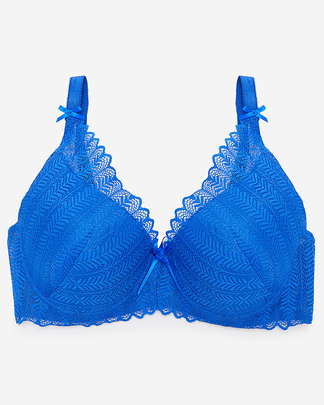 Sutien de damă din dantelă cobalt - Lenjerie intima