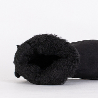 Ghete de damă Aurelia negre cu toc plat