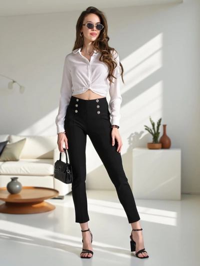 Tregginguri Royalfashion pentru femei cu butoane decorative