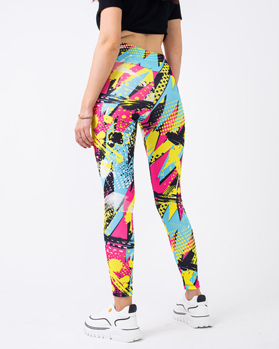 Jambiere de damă colorate cu talie înaltă - Îmbrăcăminte