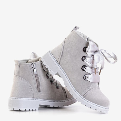 Ghete pentru copii gri deschis de la Mevey - Pantofi